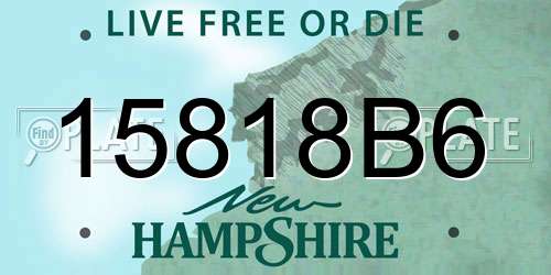 15818B6 New Hampshire License Plate