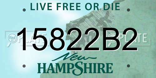 15822B2 New Hampshire License Plate