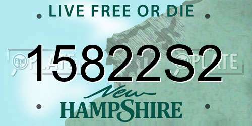 15822S2 New Hampshire License Plate