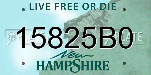 15825B0 New Hampshire License Plate