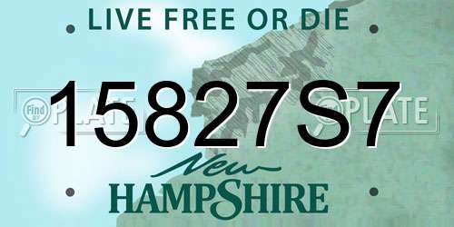 15827S7 New Hampshire License Plate