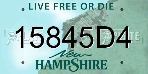 15845D4 New Hampshire License Plate