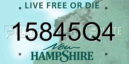 15845Q4 New Hampshire License Plate