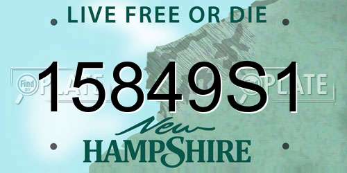 15849S1 New Hampshire License Plate