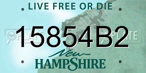 15854B2 New Hampshire License Plate