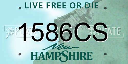 1586CS New Hampshire License Plate