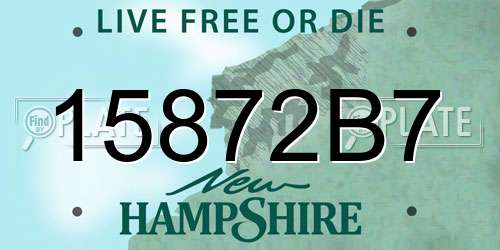 15872B7 New Hampshire License Plate