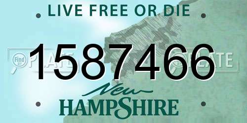 1587466 New Hampshire License Plate