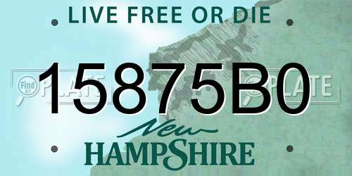 15875B0 New Hampshire License Plate