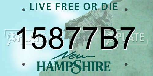 15877B7 New Hampshire License Plate