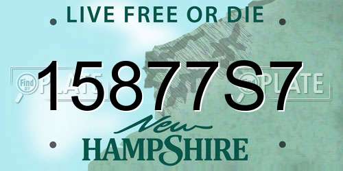 15877S7 New Hampshire License Plate