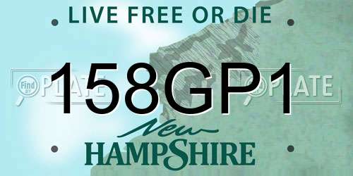 158GP1 New Hampshire License Plate