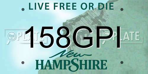 158GPI New Hampshire License Plate