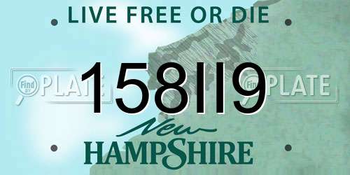 158II9 New Hampshire License Plate