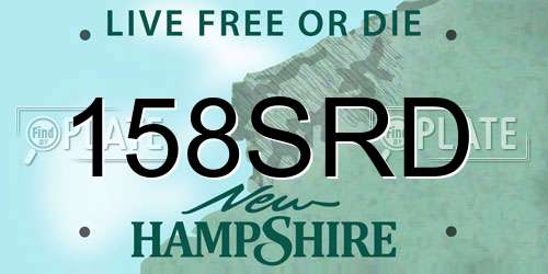 158SRD New Hampshire License Plate