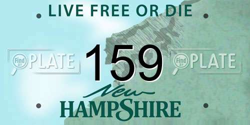 159 New Hampshire License Plate