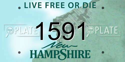 1591 New Hampshire License Plate