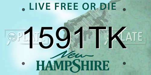 1591TK New Hampshire License Plate