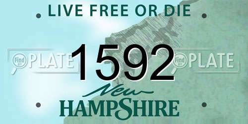 1592 New Hampshire License Plate