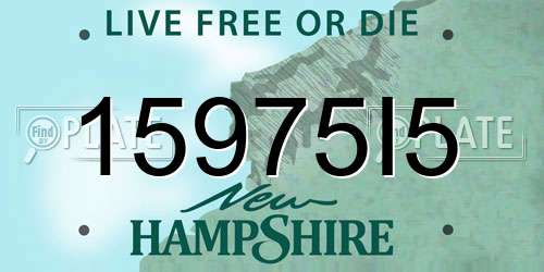 15975I5 New Hampshire License Plate