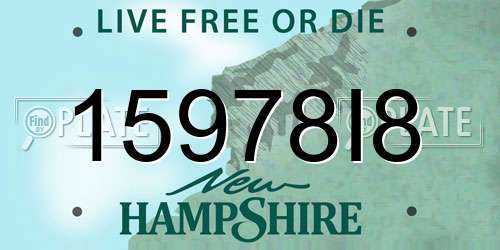15978I8 New Hampshire License Plate