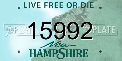 15992 New Hampshire License Plate