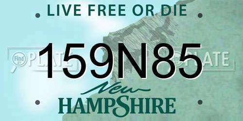 159N85 New Hampshire License Plate
