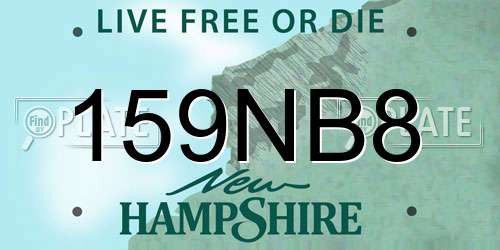 159NB8 New Hampshire License Plate