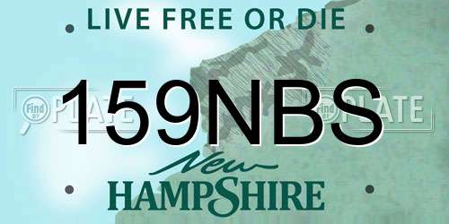 159NBS New Hampshire License Plate