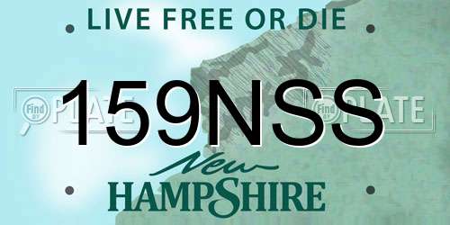 159NSS New Hampshire License Plate