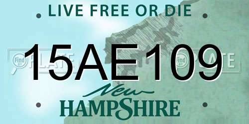 15AE109 New Hampshire License Plate