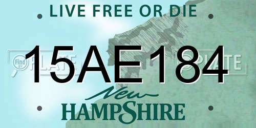 15AE184 New Hampshire License Plate