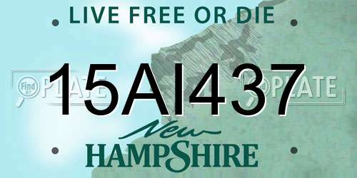 15AI437 New Hampshire License Plate
