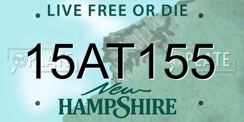 15AT155 New Hampshire License Plate