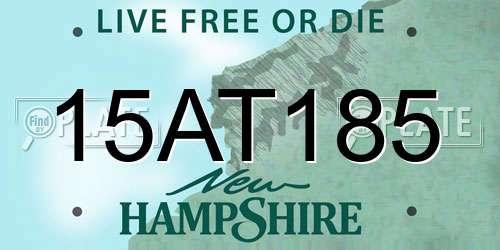 15AT185 New Hampshire License Plate