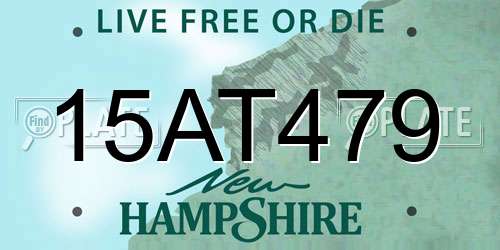 15AT479 New Hampshire License Plate