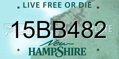 15BB482 New Hampshire License Plate