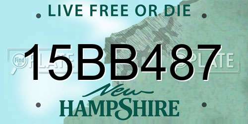 15BB487 New Hampshire License Plate