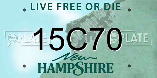 15C70 New Hampshire License Plate