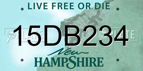 15DB234 New Hampshire License Plate