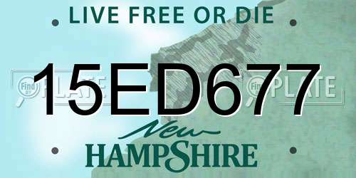 15ED677 New Hampshire License Plate