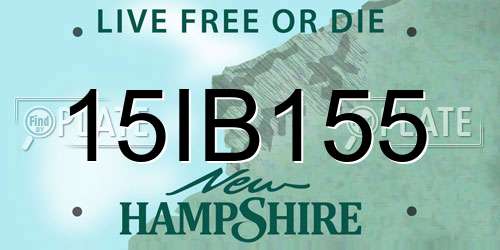 15IB155 New Hampshire License Plate