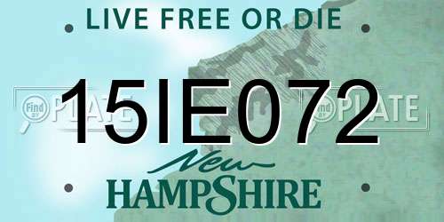 15IE072 New Hampshire License Plate