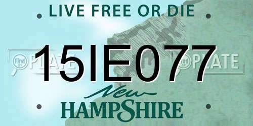 15IE077 New Hampshire License Plate