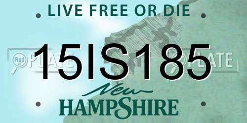 15IS185 New Hampshire License Plate