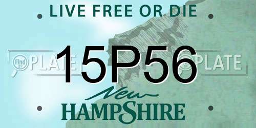 15P56 New Hampshire License Plate