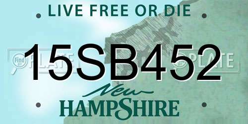 15SB452 New Hampshire License Plate