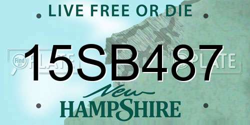 15SB487 New Hampshire License Plate
