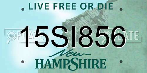 15SI856 New Hampshire License Plate