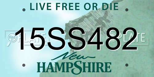 15SS482 New Hampshire License Plate